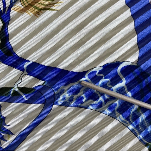 Hermes Kuggor Tree Pleated Plisse Silk Scarf - Picture 16 of 16